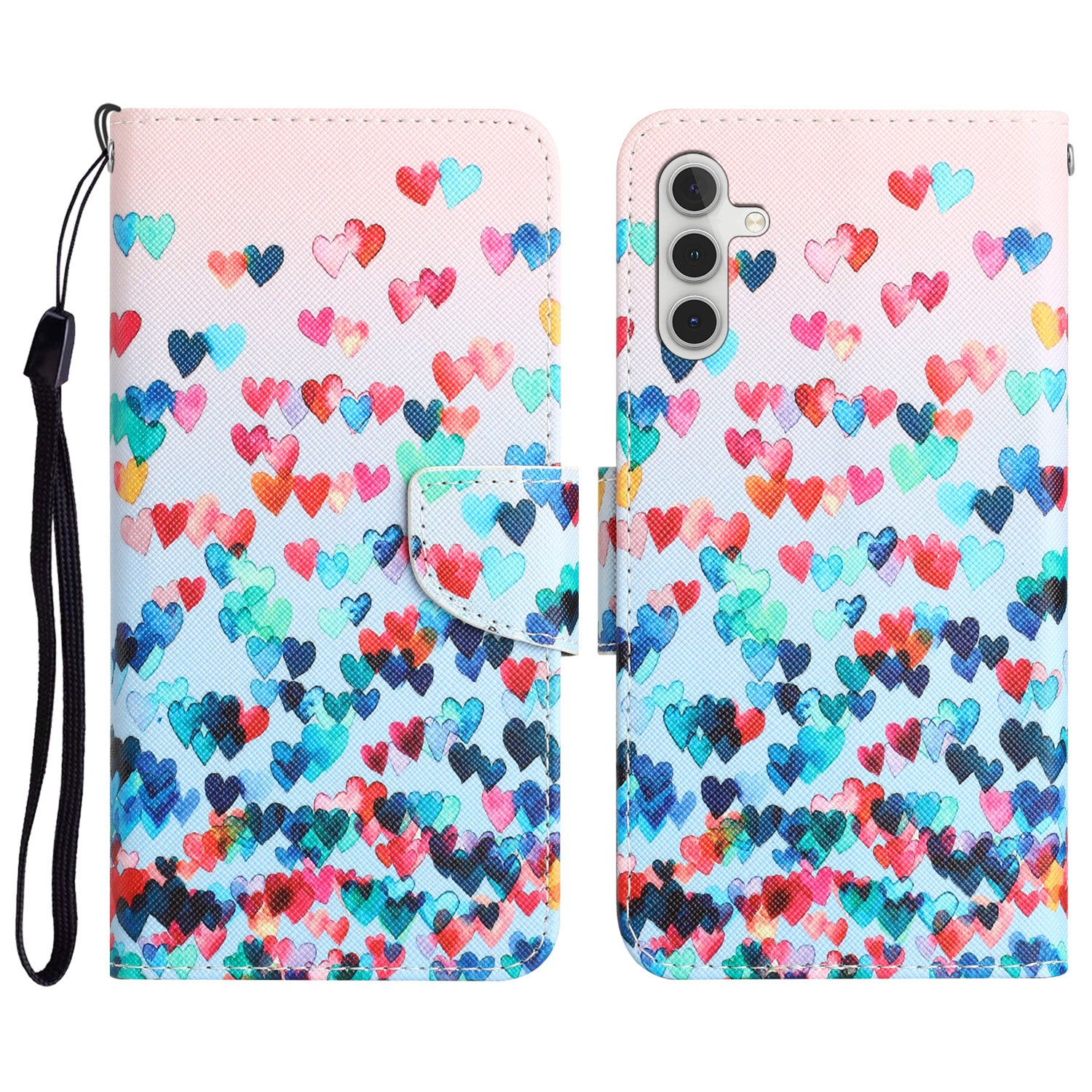 For Samsung Galaxy S23 FE PU Leather Flip Case Pattern Printing Protective Wallet Cover with Strap For Samsung Galaxy S23 FE PU Leather Flip Case Pattern Printing Protective Wallet Cover with Strap